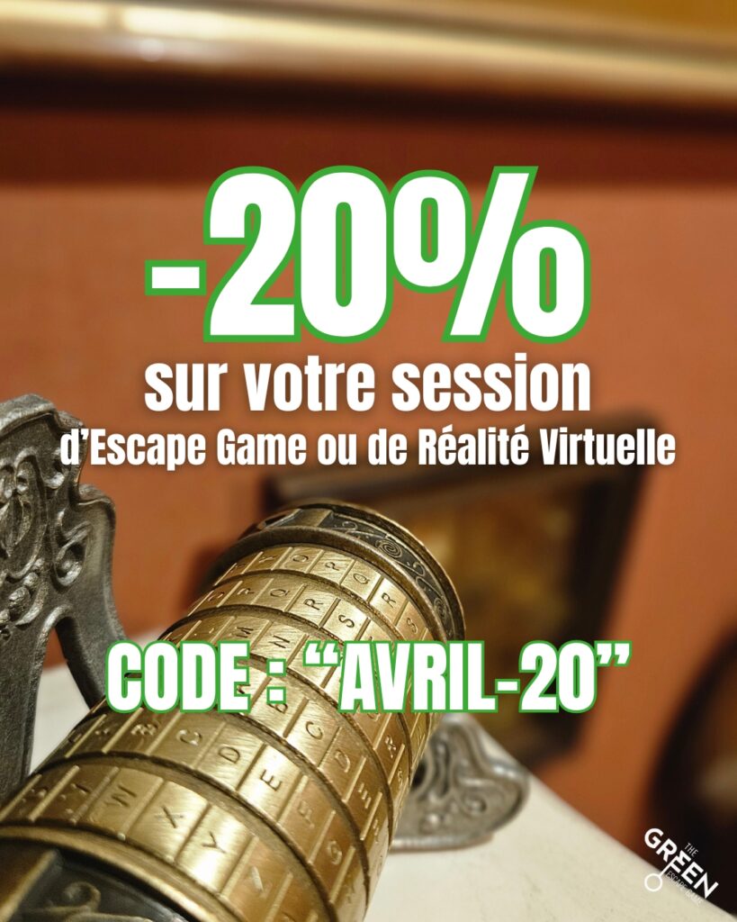 -20% sur votre session d'Escape Game